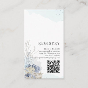 Boho Chic Beach Nautical Wedding QR Gift Registry Begleitkarte