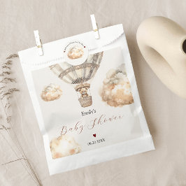 Boho Chic Bear Air Ballon Wolken Baby Dusche Geschenktütchen
