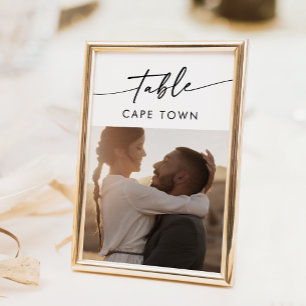 Boho Chic Black and White Foto Tischnummern