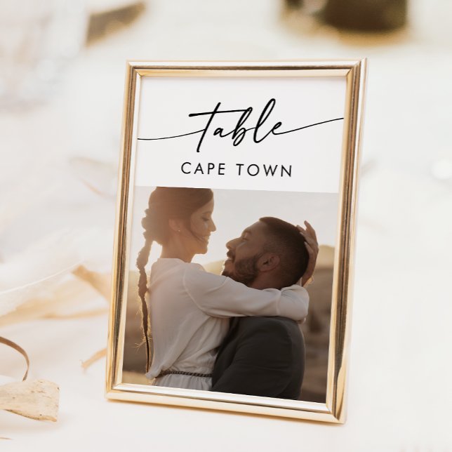 Boho Chic Black and White Foto Tischnummern (Von Creator hochgeladen)