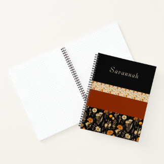 Boho-Chic Black & Rust Bullet Journal Notizbuch