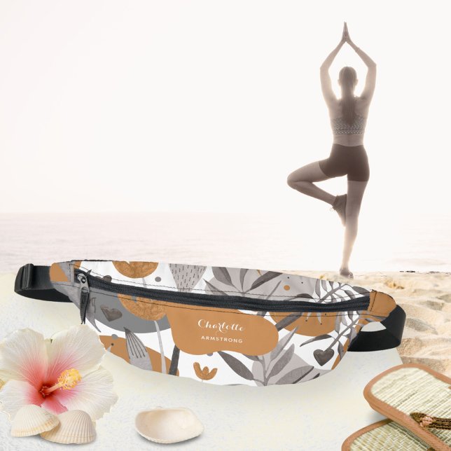 Boho Chic Bloral Ihr Name Zitat Bauchtasche (Boho Chic Floral Your Name Quote Fanny Pack ©Susanne Sachers - Sunny Wanderlust 🌞✈️)