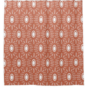 Boho Chic Blume: Modernes Nahtloses Design Duschvorhang