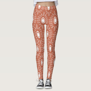 Boho Chic Blume: Modernes Nahtloses Design Leggings