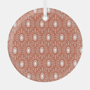 Boho-Chic-Blumen: modernes nahtloses Design Ornament Aus Glas