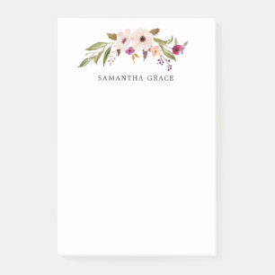 Boho-Chic-Blumenmuster personalisierte Post-it-Not Post-it Klebezettel