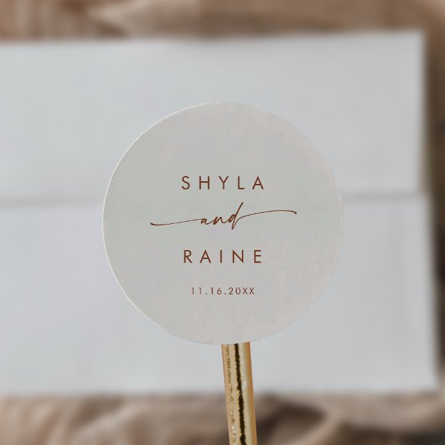 Boho Chic Bohemisch Cream Names Umschlag Aufkleber (Von Creator hochgeladen)