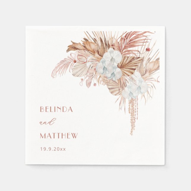 Boho Chic Botanisch | Hochzeit Serviette (Vorderseite)
