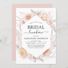 Boho Chic Brautparty Luncheon Dusty Pink Wüste Einladung