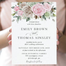 Boho Chic Brown Pink Sage Green Floral Wedding