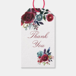 Boho Chic Burgund und Hochzeit im Herbst der Marin Geschenkanhänger