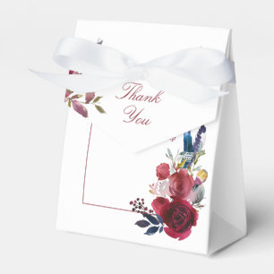 Boho Chic Burgund und Hochzeit im Herbst der Marin Geschenkschachtel