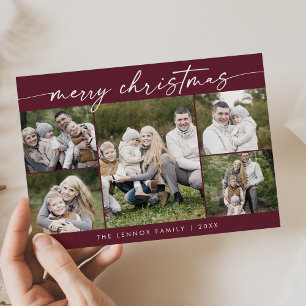 Boho Chic Burgundy Foto Boho Frohe Weihnachten