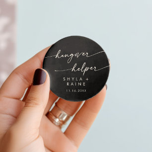 Boho Chic COLOR EDITABLE Hangover Helper Bevorzugu Runder Aufkleber