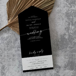 Boho Chic COLOR EDITABLE Meal Choice UAWG Wedding All In One Einladung