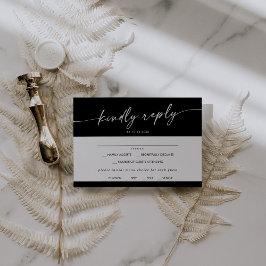 Boho Chic COLOR EDITABLE Menü Auswahl RSVP Karte