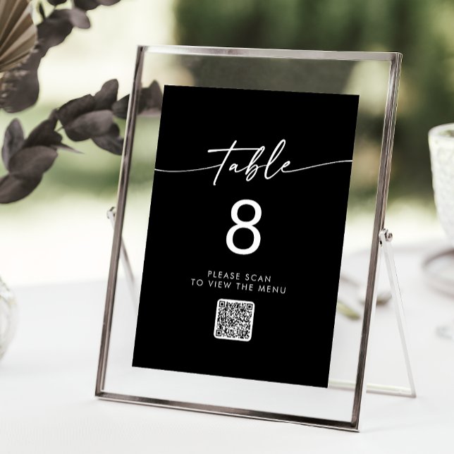 Boho Chic COLOR EDITABLE QR-Tischnummern Einladung (Von Creator hochgeladen)
