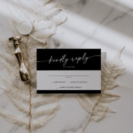 Boho Chic COLOR EDITABLE Simple Wedding RSVP Karte