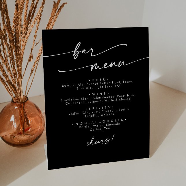 Boho Chic COLOR EDITABLE Wedding Bar Sockelschild (Von Creator hochgeladen)