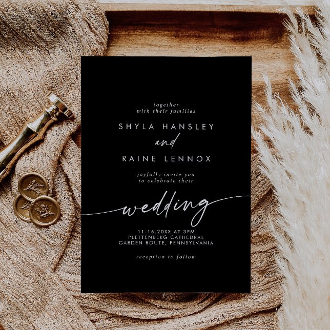 Boho Chic COLOR EDITABLE Wedding Einladung (Von Creator hochgeladen)