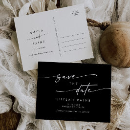 Boho Chic COLOR EDITABLE Wedding Save the Date Einladungspostkarte