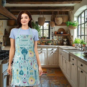 Boho Chic Cooking - Blaue Pastete mit Pfeilen & Mo Schürze