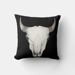 Boho Chic Cow Skull & Horns Bauernhof Country Chic Kissen