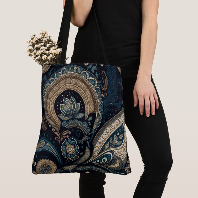 Boho Chic Dark Blue Paisley Pattern (Von Nahem)
