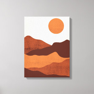 Boho Chic Desert Mountains Landschaft Leinwanddruck