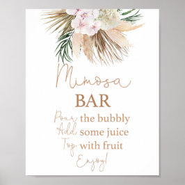 Boho chic Drives Palms Mimosa Bar Poster