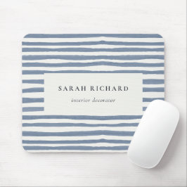 Boho Chic Dunstelblau Aquarell Handgezeichnete Str Mousepad