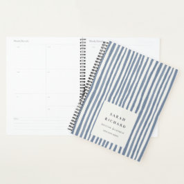 Boho Chic Dunstelblau Aquarell Handgezeichnete Str Planer