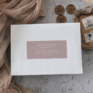 Boho Chic Dusty Rose Pink Guest Address Labels
