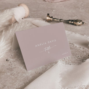 Boho Chic Dusty Rose Pink Guest Name Platzkarten Tischnummer