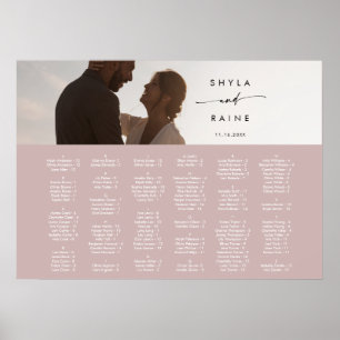 Boho Chic Dusty Rose Pink Picture Seeing Chart Poster