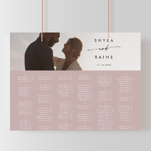 Boho Chic Dusty Rose Pink Picture Seeing Chart Poster