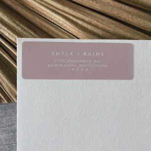 Boho Chic Dusty Rose Pink Rücksendeadressen-Aufkle