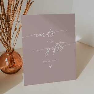 Boho Chic Dusty Rose Rosa Hochzeitskarten und Gesc Sockelschild