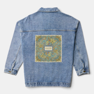 Boho Chic Embroidered-Look Custom Denim Jacket Jeansjacke