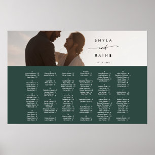 Boho Chic Emerald Green Picture Seekarte Poster