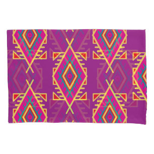 Boho Chic: Ethnische nahtlose Ornamente Kissenbezug