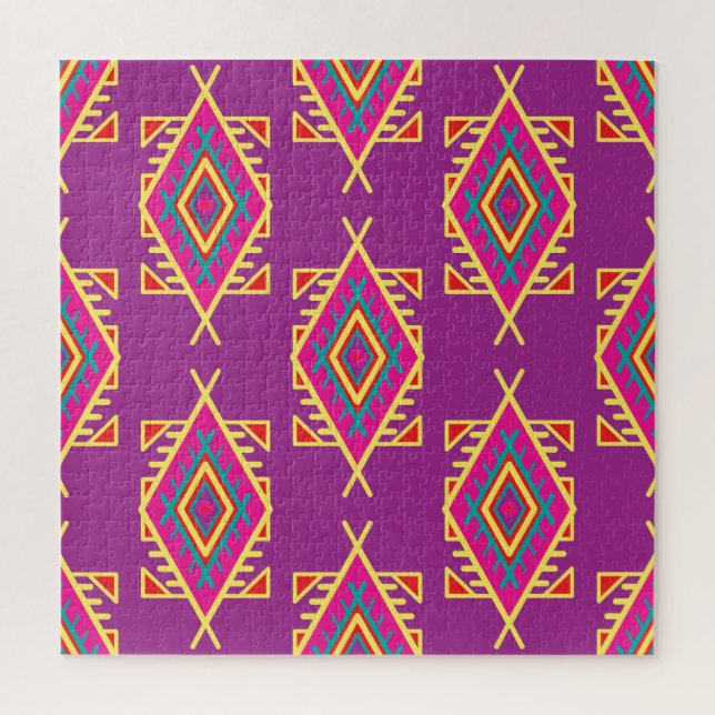 Boho Chic: Ethnische nahtlose Ornamente Puzzle (Vertikal)