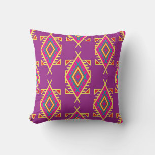 Boho Chic: Ethnisches nahtloses Ornament Kissen