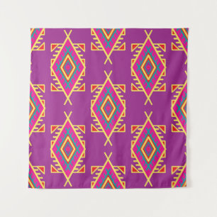 Boho Chic: Ethnisches nahtloses Ornament Wandteppich
