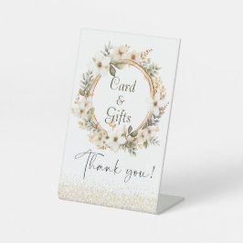 Boho Chic Floral Girls Taufe Sockelschild