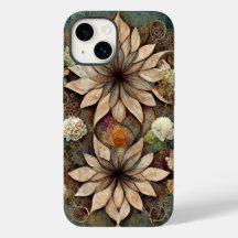 Boho chic floral mandala iPhone Fall