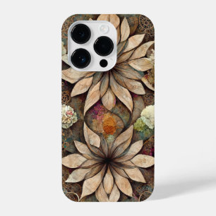 Boho chic floral mandala iPhone Fall iPhone 14 Pro Hülle