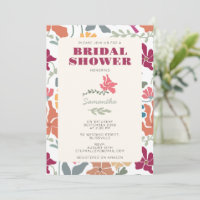 Boho Chic Floral Mitte des Jahrhunderts Retro Brau