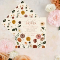 Boho Chic Floral Terracotta Modernes Brautparty