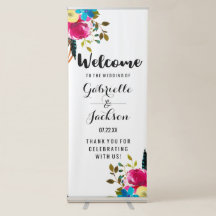 Boho Chic Floral Watercolor Hochzeit Begrüßung